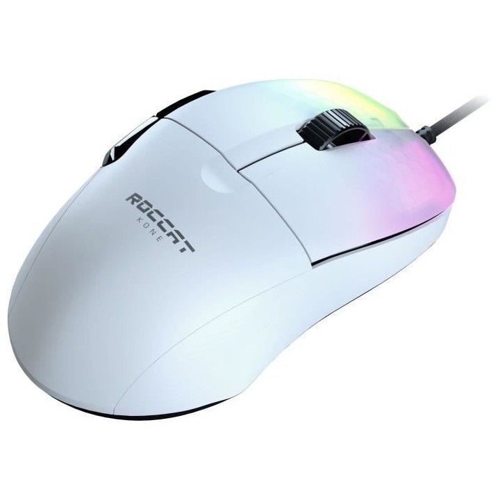 ROCCAT Souris de jeu ergonomique ultraperformante Kone One Pro White