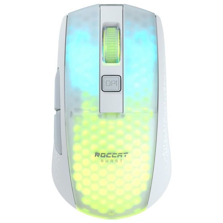 Souris Gaming - Sans Fil - ROCCAT - Burst Pro Air White - Blanc