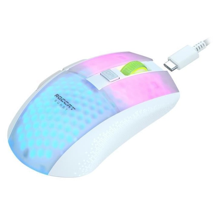 Souris Gaming - Sans Fil - ROCCAT - Burst Pro Air White - Blanc