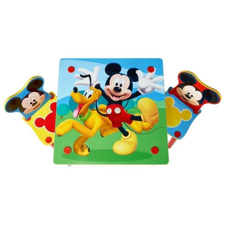 Mickey et ses amis - Ensemble table et 2 chaises pour enfants