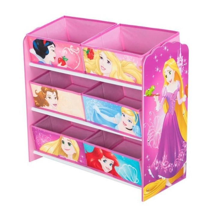 DISNEY PRINCESSES Meuble de rangement pour chambre d'enfant avec 6 bac