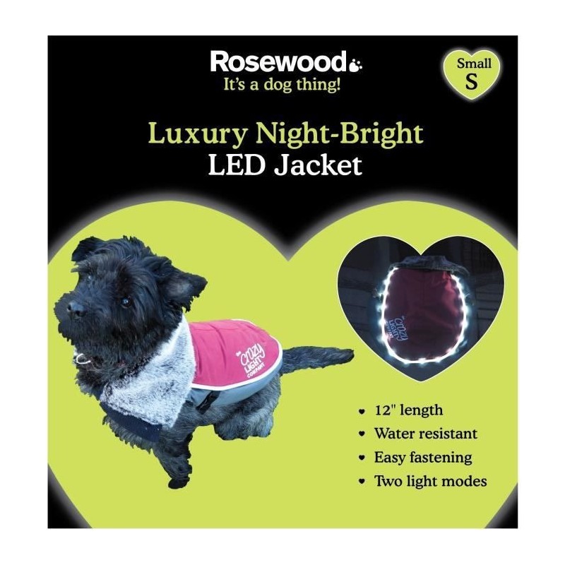 ROSEWOOD Veste LED de luxe 12 - Pour chien