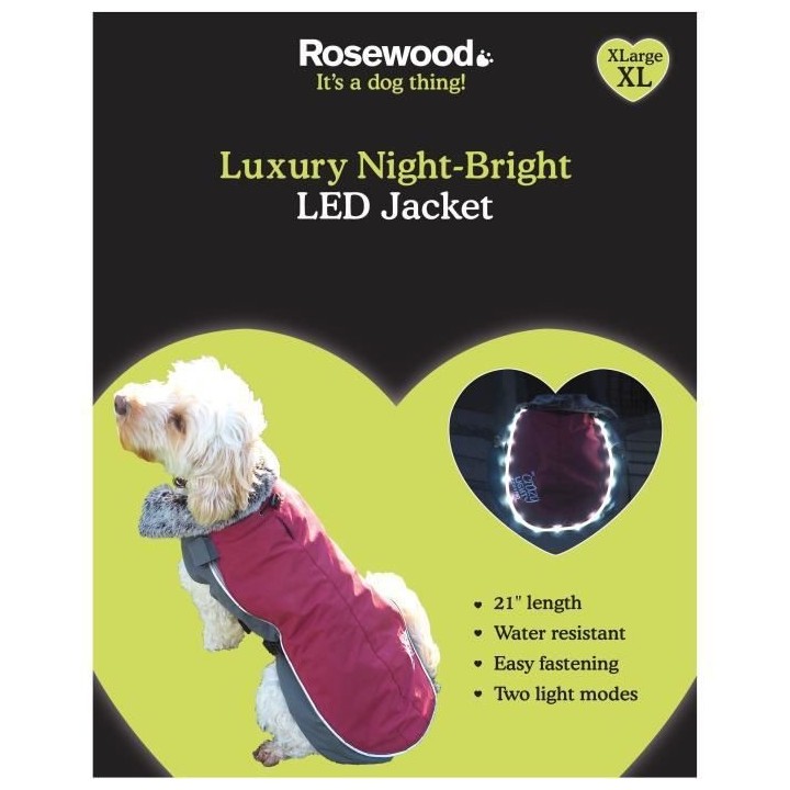 ROSEWOOD Veste de luxe a LED nocturne - Pour chien