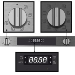 ROSIERES RFC3CM5579IN Four électrique encastrable chaleur pulsée - 75 L - porte froide - fermeture douce - Classe A - Noir