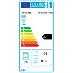 ROSIERES RFC3CM5579IN Four électrique encastrable chaleur pulsée - 75 L - porte froide - fermeture douce - Classe A - Noir