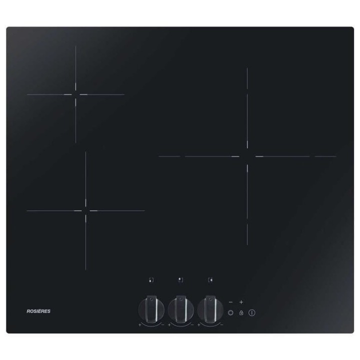 ROSIERES RHK63DC - Plaque vitrocéramique - 3 foyers - L60cm - Noir