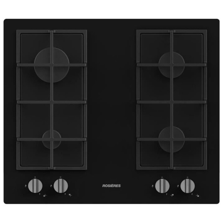 ROSIERES - PLAQUE GAZ SUR VERRE - RVG6K3B/1 - 60 cm - 4 foyers