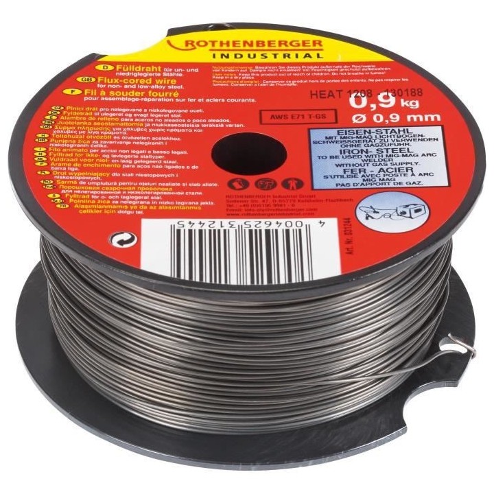 ROTHENBERGER BOBINE FIL FOURRE 0,9MM 0,9KG POUR POSTE MIG/MAG