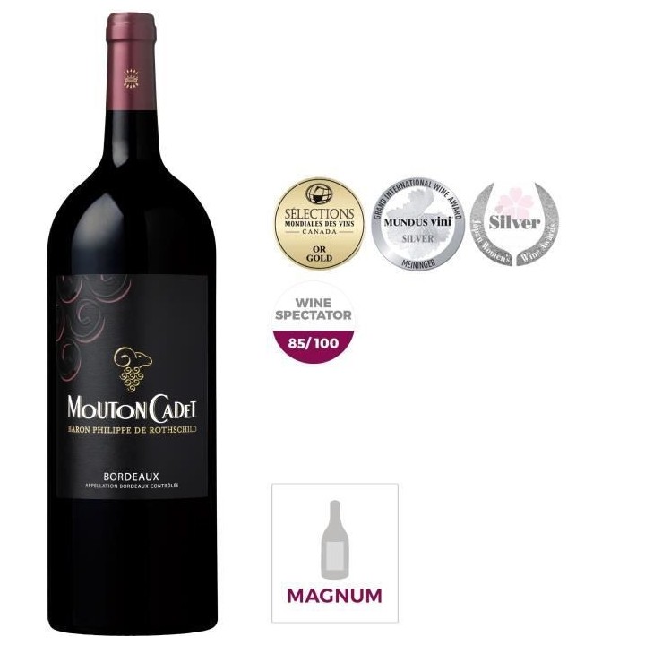 Magnum Mouton Cadet 2019 Baron Philippe de Rothschild Bordeaux - Vin r