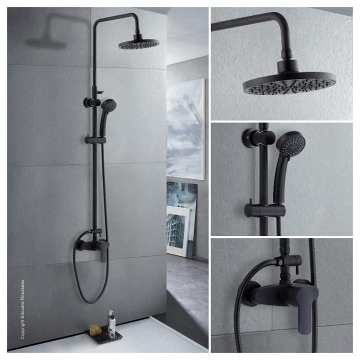 ROUSSEAU Colonne de douche avec robinet mitigeur mécanique Shenti noi