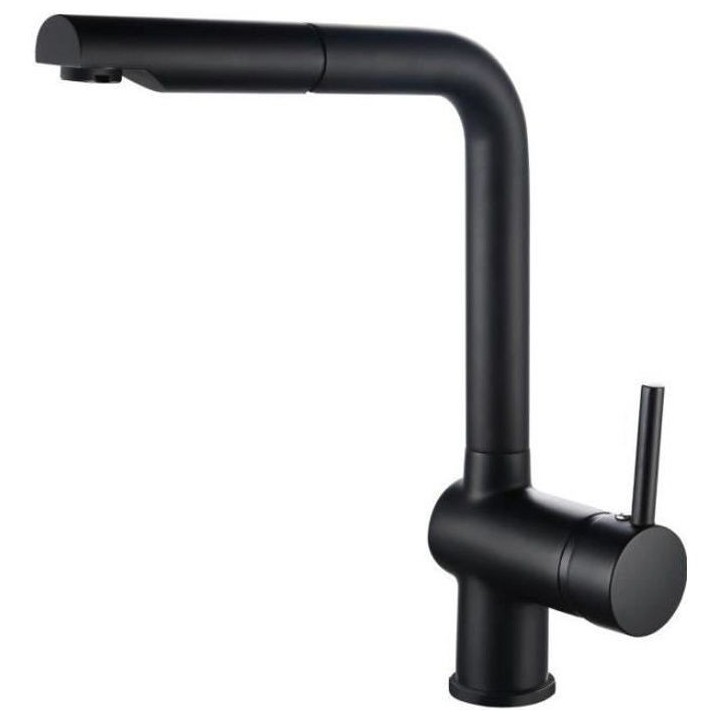 ROUSSEAU Robinet mitigeur de cuisine Matsouko - Avec douchette - Noir