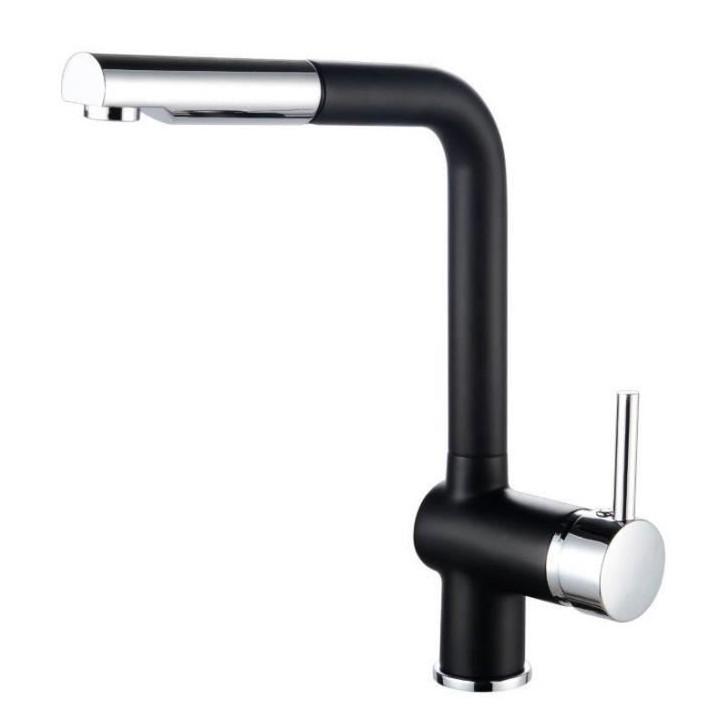 ROUSSEAU Robinet mitigeur de cuisine Matsouko - Avec douchette - Gris