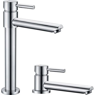 Mitigeur evier de cuisine - Chromé - 35 mm - Poignée métal et corps