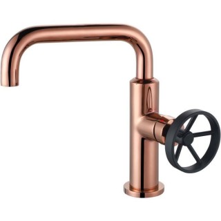 ROUSSEAU Mitigeur lavabo industriel bec mobile - Rose gold