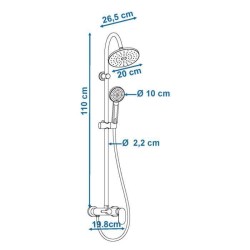 ROUSSEAU Colonne de douche avec robinet mitigeur mécanique Dakota