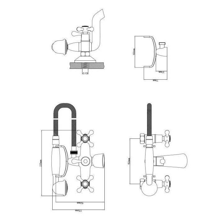 ROUSSEAU Robinet mélangeur mécanique douche Beverley