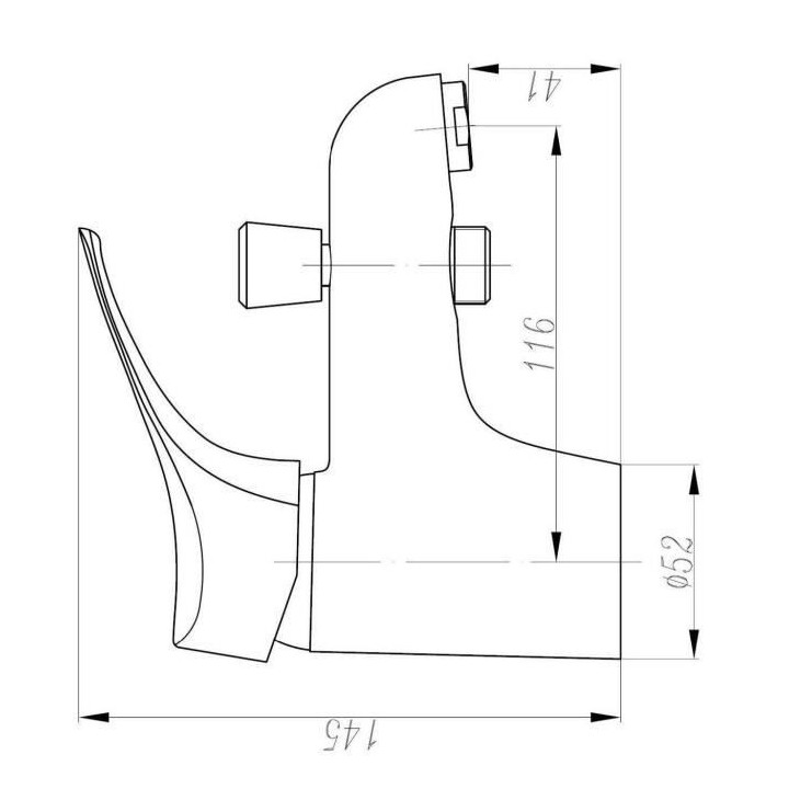 ROUSSEAU Robinet mitigeur mécanique baignoire et douche Edinburgh - M