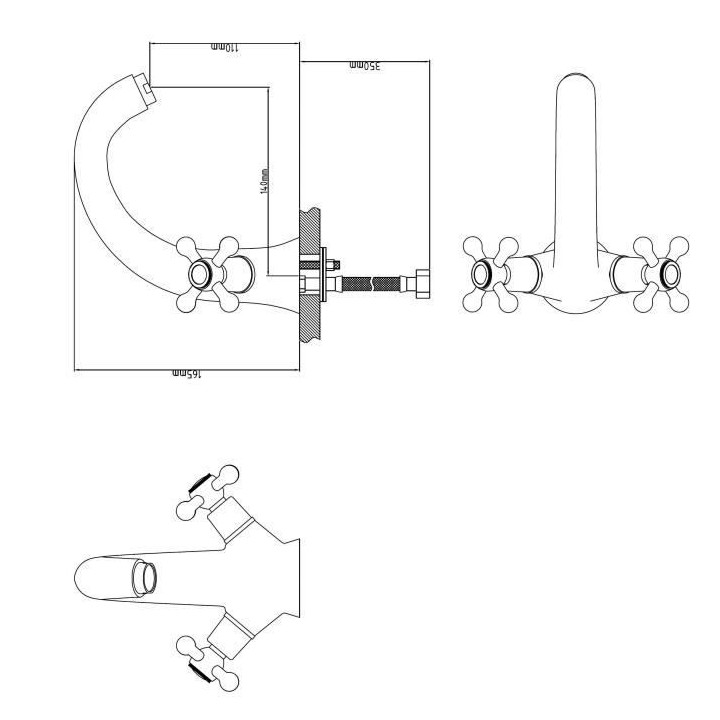 ROUSSEAU Robinet mélangeur mécanique lavabo Beverley - Fixe