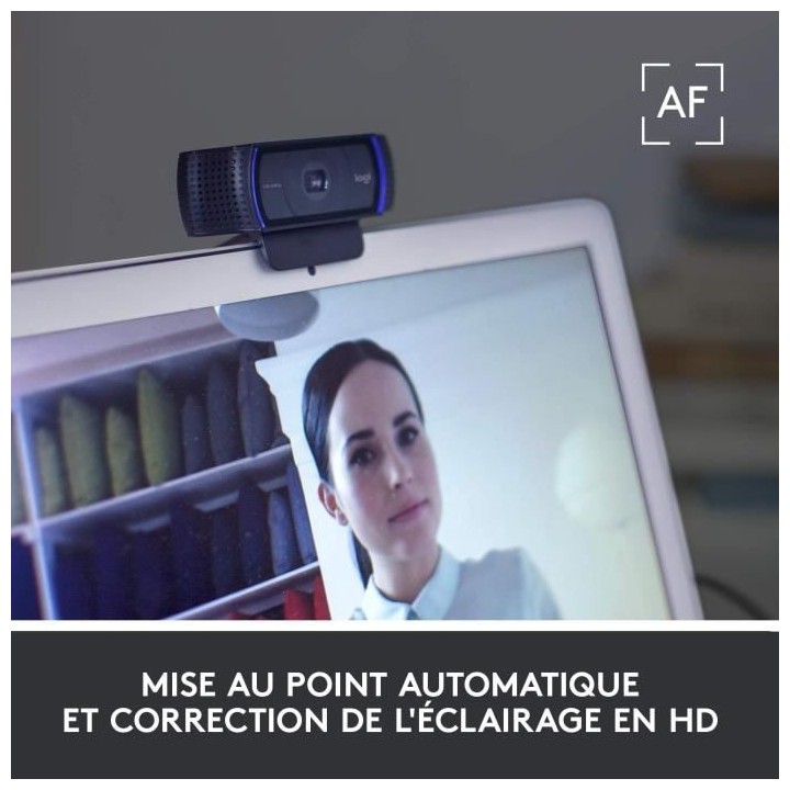 LOGITECH - Webcam HD Pro C920 Refresh - Microphone intégré - Idéal