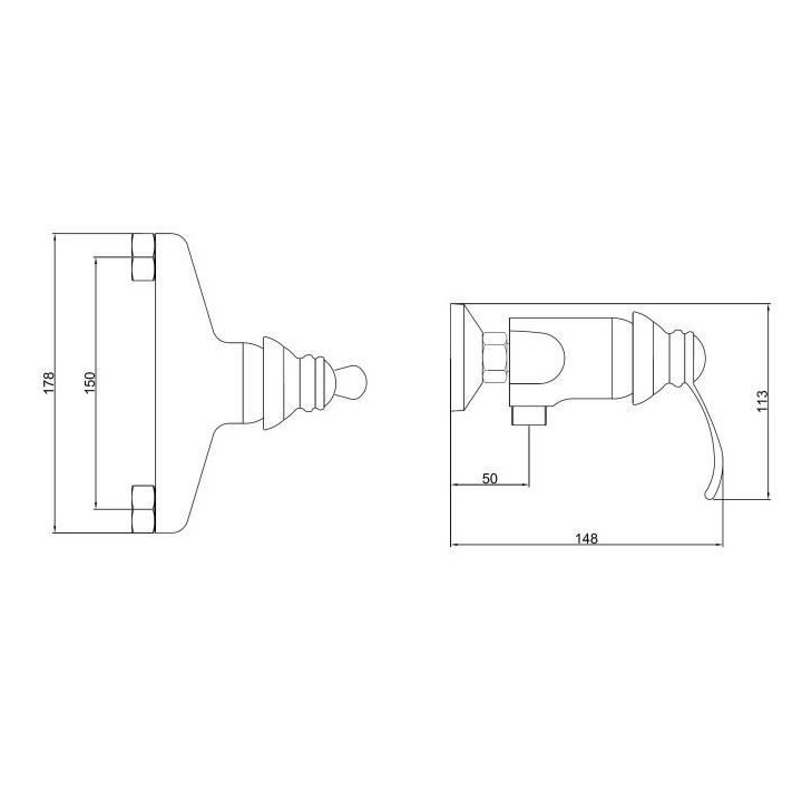 ROUSSEAU Mitigeur douche BYRON chromé