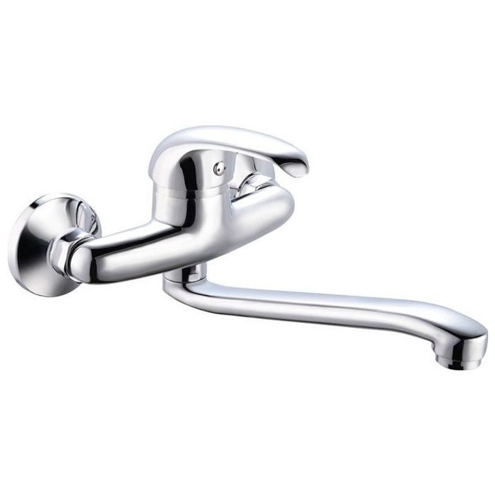 ROUSSEAU Robinet mitigeur de cuisine Mambo - Sans douchette - Gris chr