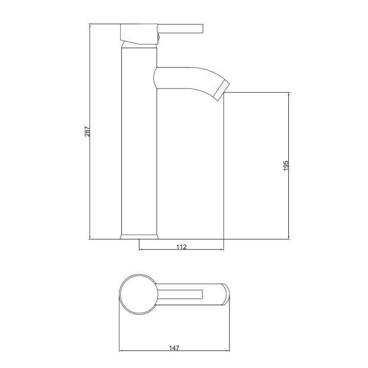 ROUSSEAU Robinet mitigeur lavabo Ilo Haut