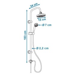 ROUSSEAU Colonne de douche sans robinet Sonora