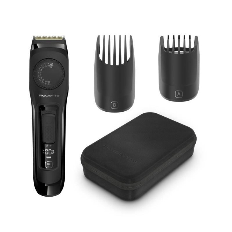 Rowenta TN3841F4 Virtuo Xpert Tondeuse barbe homme, Lames acier inoxydable, Revetement Titanium, 39 réglages, Autonomie 180 min