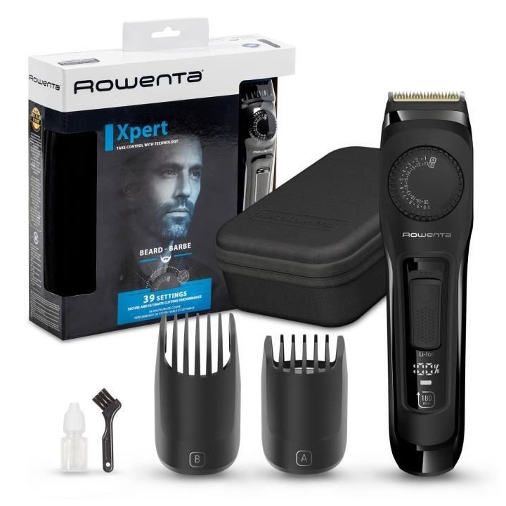 Rowenta TN3841F4 Virtuo Xpert Tondeuse barbe homme, Lames acier inoxyd
