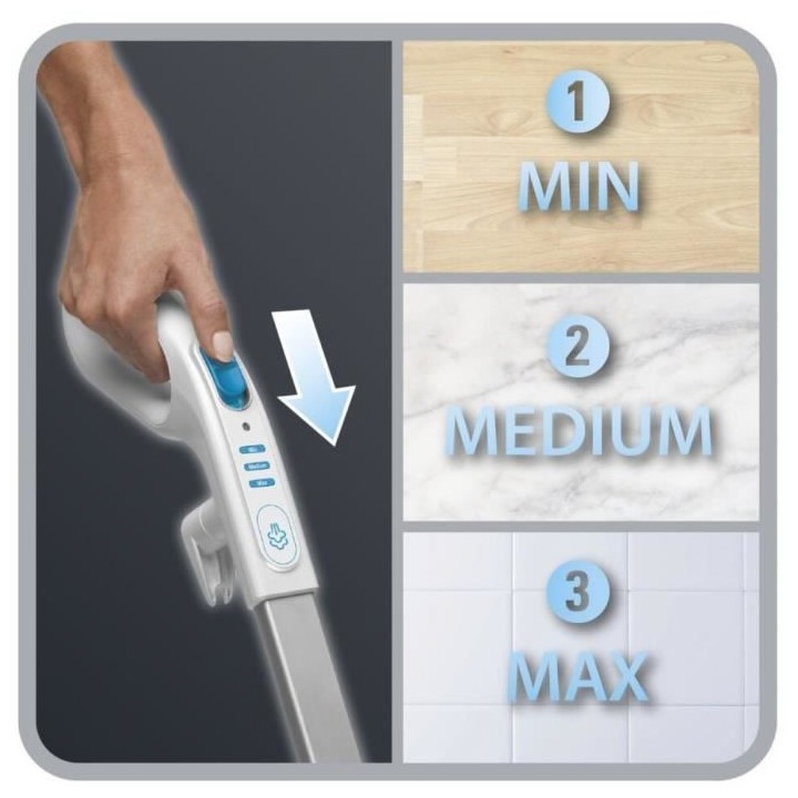 ROWENTA RY6557WH Nettoyeur Vapeur Steam Power - Sans Produits Chimique