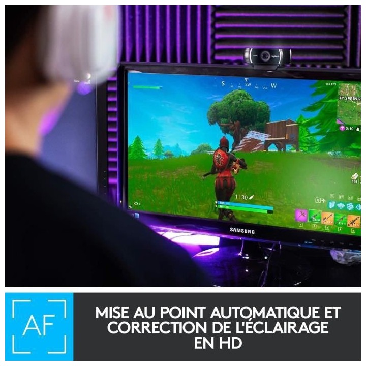 LOGITECH - Webcam Stream Full HD C922 Pro - Noir