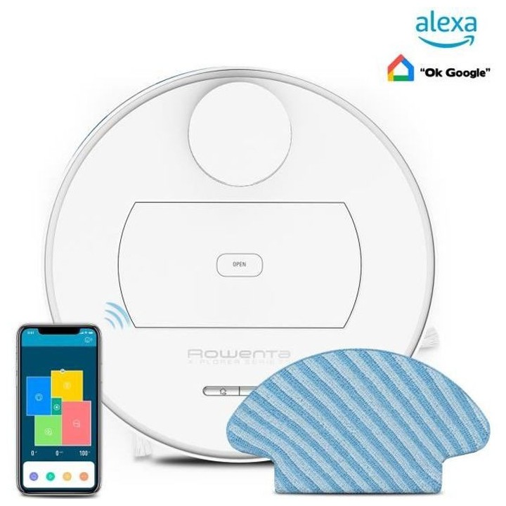 ROWENTA RR7687WH X-Plorer Serie 75 Aspirateur robot Total Care 4en1, A