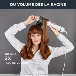 ROWENTA CF6130F0 Volumizer Brosse chauffante, Seche et coiffe simultanément, Booste le volume naturel des cheveux, Brosse ovale