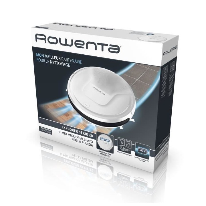 ROWENTA RR6827WH X-Plorer Serie 20 - Aspirateur Robot - 3 modes de nav