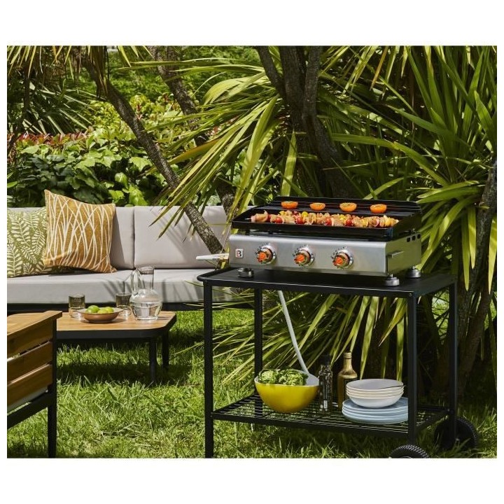 Chariot pour plancha BRASERO - Acier - 85 cm