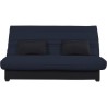 DUNLOPILLO Banquette Clic clac - Tissu Gris + 2 coussins Noir - L 194 x P 98 x H 100 cm - Made in France - ROXI