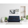 DUNLOPILLO Banquette Clic clac - Tissu Gris + 2 coussins Noir - L 194 x P 98 x H 100 cm - Made in France - ROXI