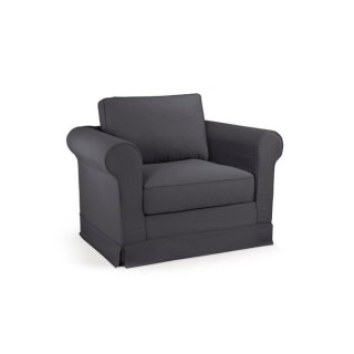 ROY Fauteuil tissu Gris ardoise - L 92 x P 84 x H 81 cm