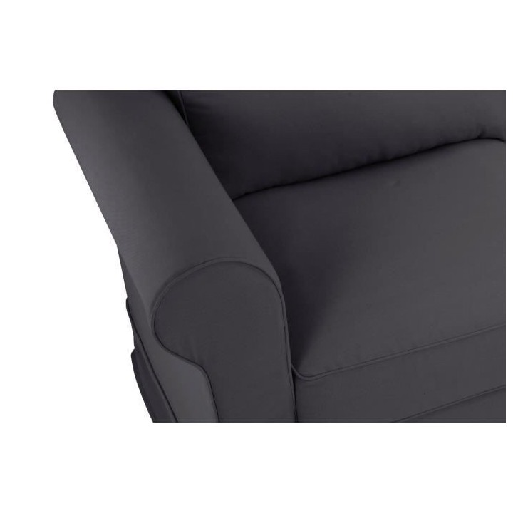 ROY Fauteuil tissu Gris ardoise - L 92 x P 84 x H 81 cm