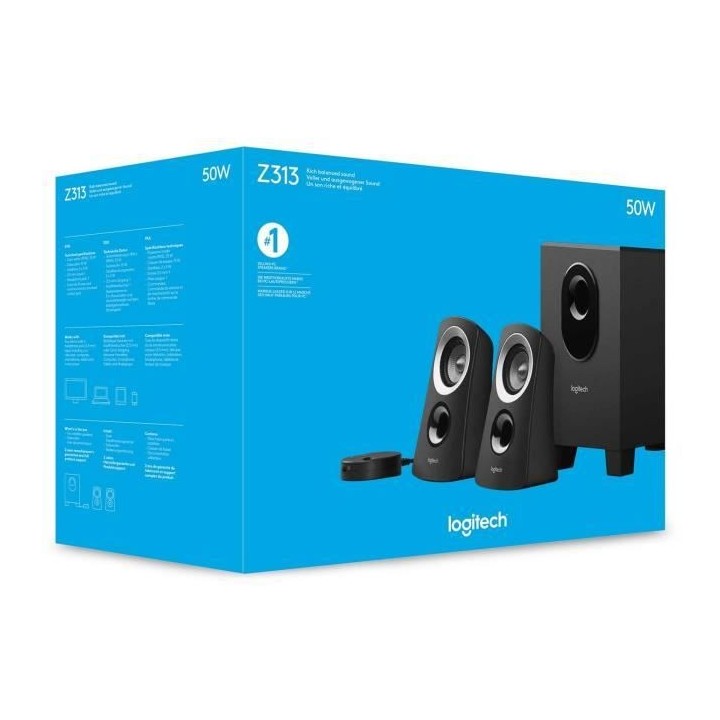 LOGITECH - Enceintes 2.1 - Z313 25W - Noir