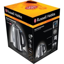 Russell Hobbs 21040-70 Bouilloire 1,7L Buckingham, Silencieuse, Contrôle Température, Sans Fil, Ecran LCD