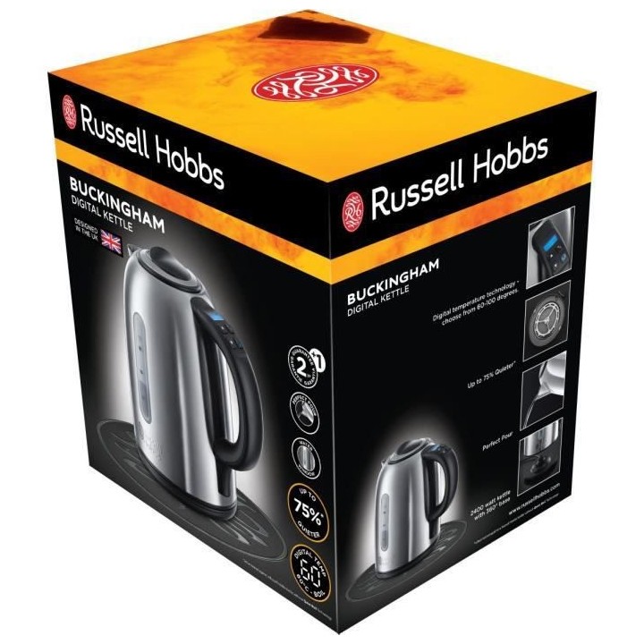 Russell Hobbs 21040-70 Bouilloire 1,7L Buckingham, Silencieuse, Contr