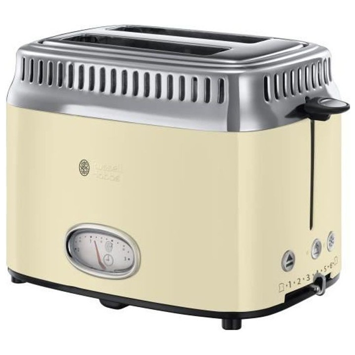 RUSSELL HOBBS 21682-56 - Toaster Retro - 2 fentes - 1300 W - Creme