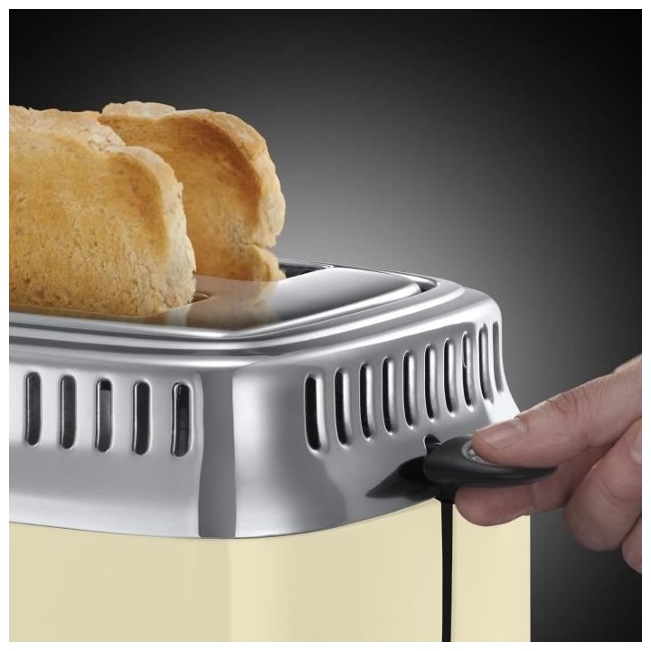 RUSSELL HOBBS 21682-56 - Toaster Retro - 2 fentes - 1300 W - Creme