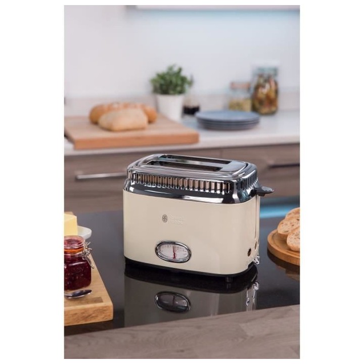 RUSSELL HOBBS 21682-56 - Toaster Retro - 2 fentes - 1300 W - Creme