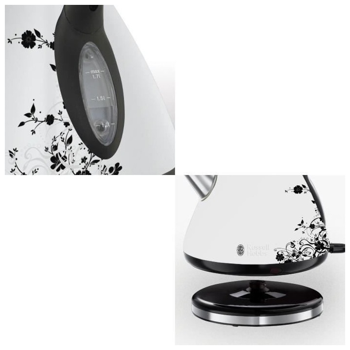 Russell Hobbs 21963-70 Bouilloire 1,7L Legacy Florale 2400W, Ebullitio