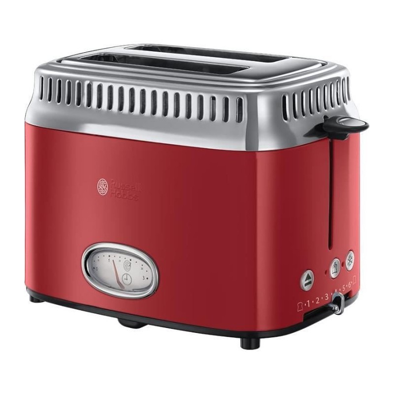 RUSSELL HOBBS 21680-56 - Toaster Retro - 2 fentes - 1300 W - Rouge