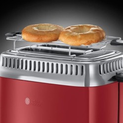 RUSSELL HOBBS 21680-56 - Toaster Retro - 2 fentes - 1300 W - Rouge