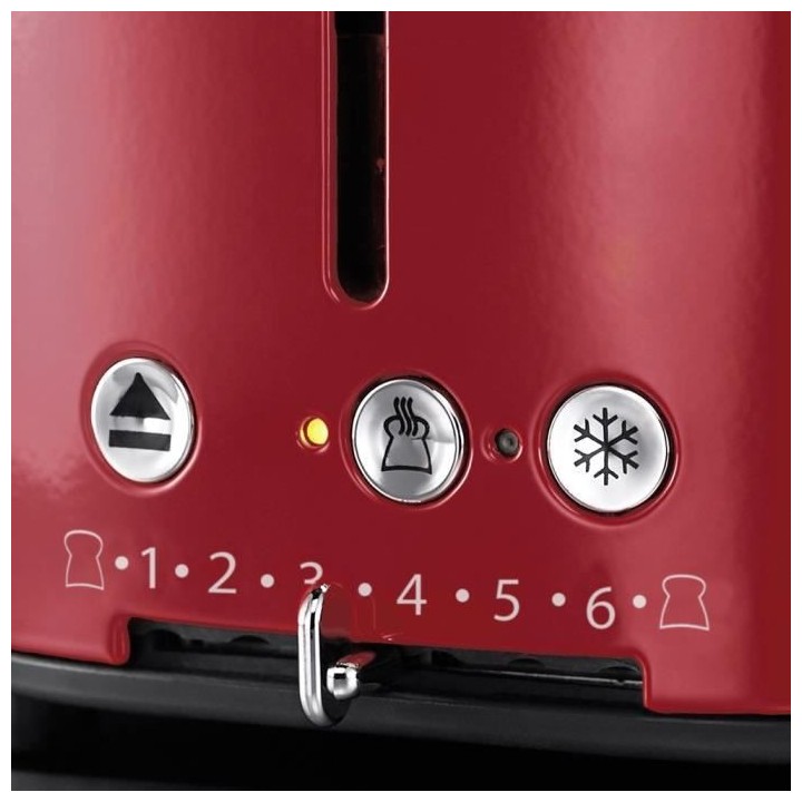 RUSSELL HOBBS 21680-56 - Toaster Retro - 2 fentes - 1300 W - Rouge