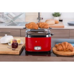 RUSSELL HOBBS 21680-56 - Toaster Retro - 2 fentes - 1300 W - Rouge